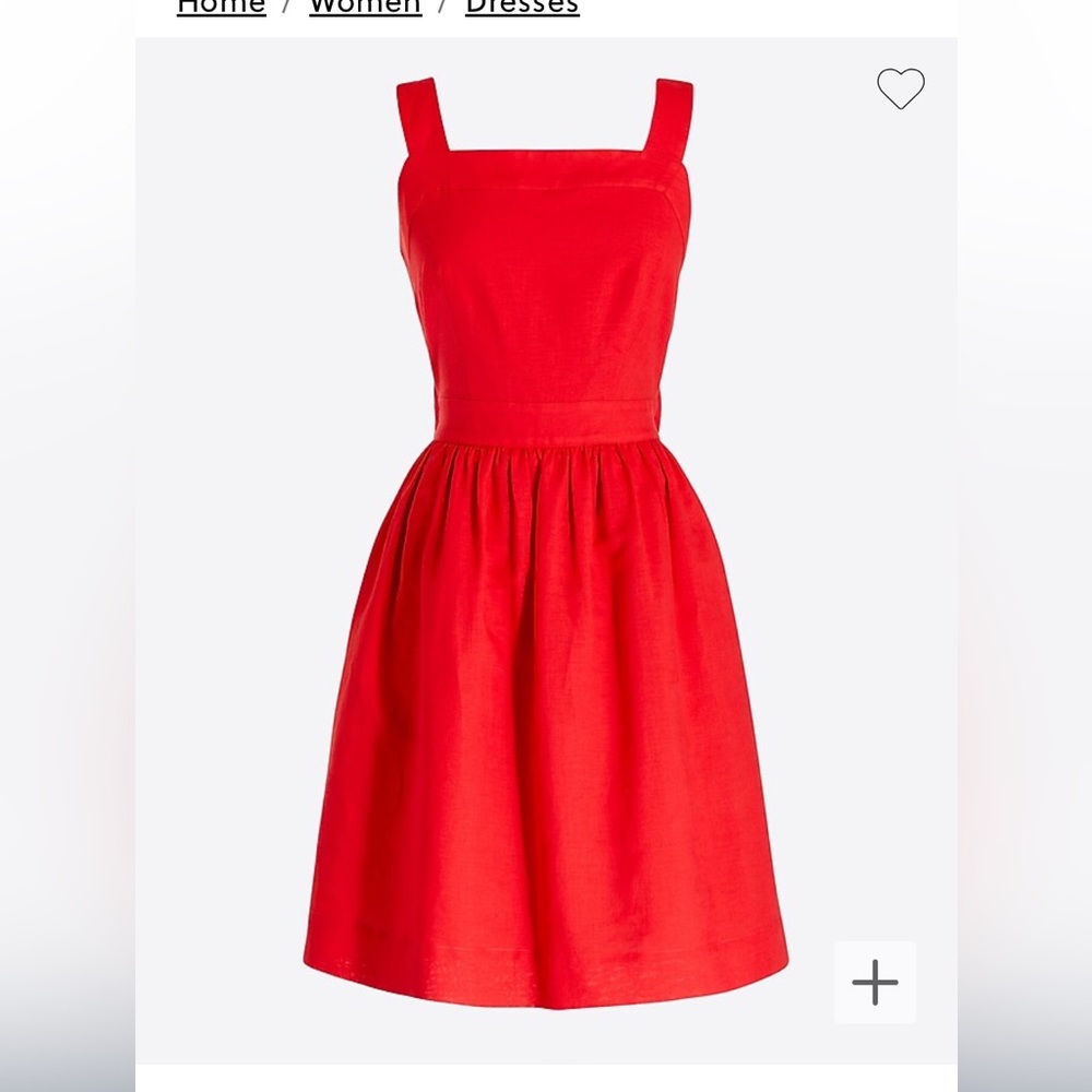 J. Crew Factory cotton/Linen Apron Dress